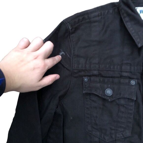 Vintage True Religion Jean Jacket XXL Trucker Jacket Ascot Gray/Black - Picture 10 of 16